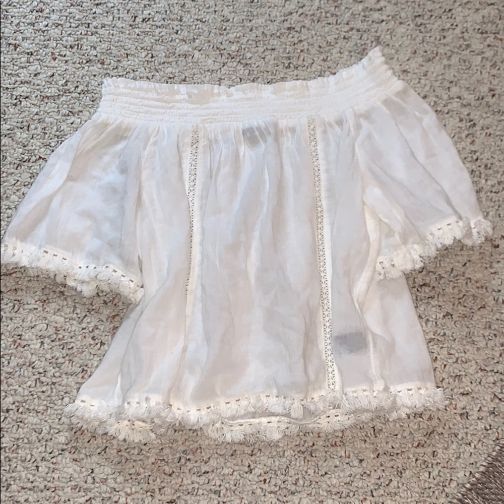 Off White Off The Shoulder T-Shirt